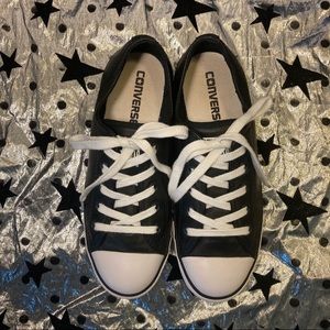 Converse All Star Black Leather Shoes